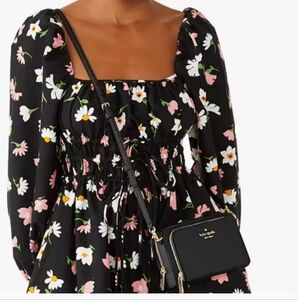 Kate Spade Staci dual zip mini crossbody black